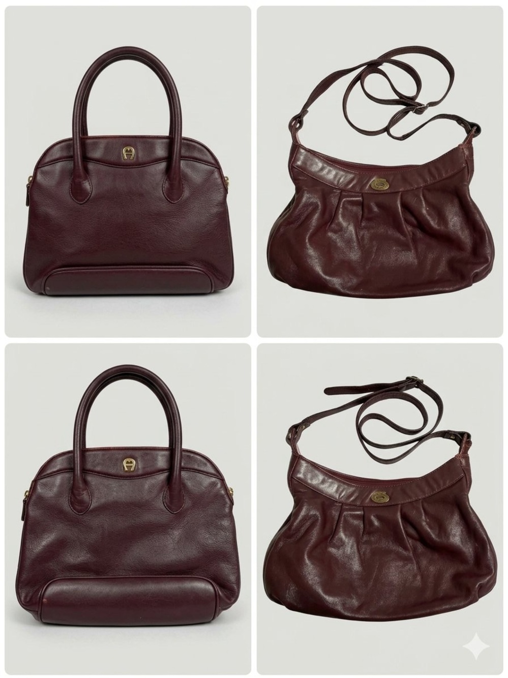 Etienne Aigner Two-Piece Satchel & Hobo Set - Burgundy